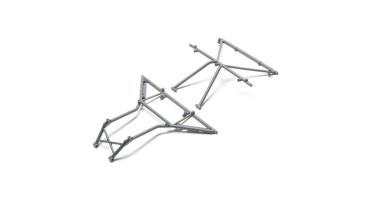 Losi Roll Cage, Roof, Front, Gray: Rock Rey - LOS230040