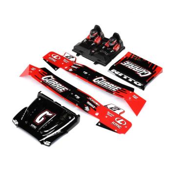 Losi Body/Driver Set, Red, Silkscreened: Hammer Rey - LOS230098