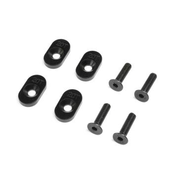 Losi Engine Mount Insert & Screws 20T, Black(4): DBXL 2.0 - LOS232138