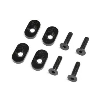 Losi Engine Mount Insert & Screws 21T, Black(4): DBXL 2.0 - LOS232139
