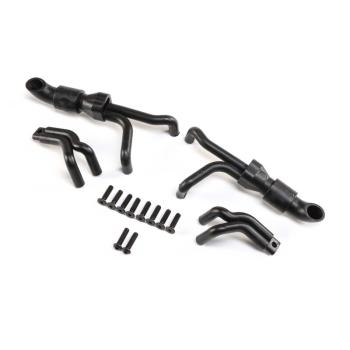 Losi 4n1 Collective Headers, Silver: LMT - LOS241035