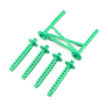 Losi Rear Body Support and Body Posts, Green: LMT - LOS241045