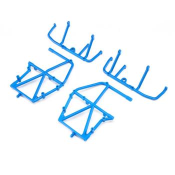 Losi Side Cage and Lower Bar, Blue: LMT - LOS241047