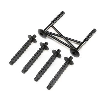 Losi Rear Body Support and Body Posts, Black: LMT - LOS241050