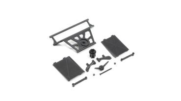 Losi Cage Rear, Tower Supports,Mud Guards: SuperRockRey - LOS251078