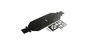 Losi Chassis w/Brace, 4mm Black: DBXL-E 2.0 - LOS251090