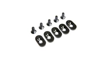 Losi EngineMntInsert&Screws, BLK, 18T(5): 5ive-T 2.0 - LOS252099