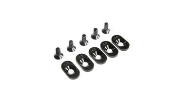 Losi EngineMntInsert&Screws, BLK, 18.5T(5): 5ive-T 2.0 - LOS252100