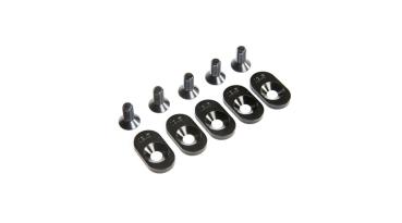Losi EngineMntInsert&Screws, BLK, 19.5T(5): 5ive-T 2.0 - LOS252102