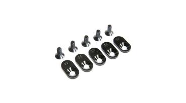 Losi EngineMntInsert&Screws, BLK, 22T(5): 5ive-T 2.0 - LOS252107