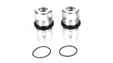 Losi Fr/Rr Shock Body, Cap, AL, Slvr(2): MTXL - LOS253019