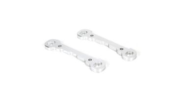 Losi Hinge Pin Braces, Front, Alum, Silver, MTXL (2) - LOS254030