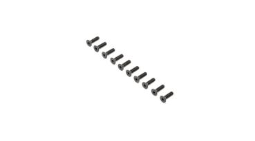 Losi Flat Head Screws, Stl, BO, M4 x 14mm (10) - LOS255019