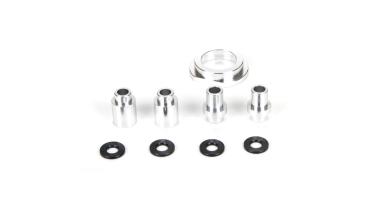 Losi Engine Mount Spacer & Clutch Mount, AL, Slvr: MTXL - LOS256008