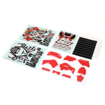 Losi Red Plastics with Wraps: Promoto-MX - LOS260000
