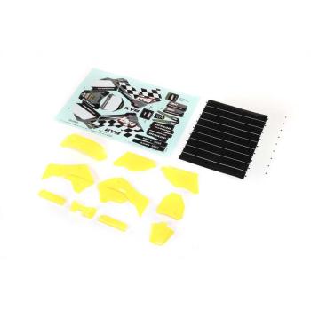 Losi Yellow Plastics with Wraps: Promoto-MX - LOS260003