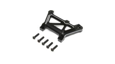 Losi Front Top Plate, Aluminum, Black: DBXL-E 2.0 - LOS351018