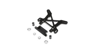 Losi Sto�d�mpferbr�cke vorne, schwarz, Aluminium: DBXL, MTXL - LOS354004