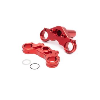Losi Aluminum Triple Clamp Set Red: Promoto-MX - LOS364002