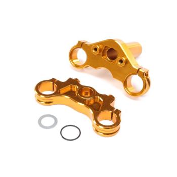 Losi Aluminum Triple Clamp Set Gold: Promoto-MX - LOS364005