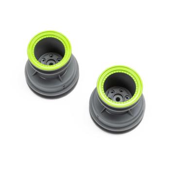 Losi MT Wheel Green Beadlock Lt Grey(2): Mini LMT - LOS41044