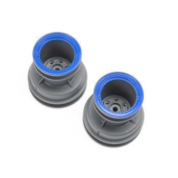 Losi MT Wheel Blue Beadlock Lt Grey(2): Mini LMT - LOS41046