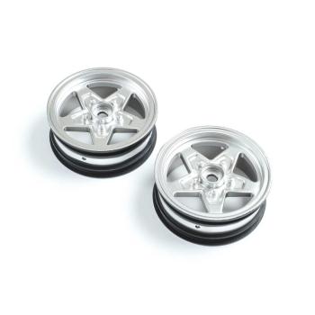 Losi Front Wheel, Satin Chrome (2): 22S Drag - LOS43047