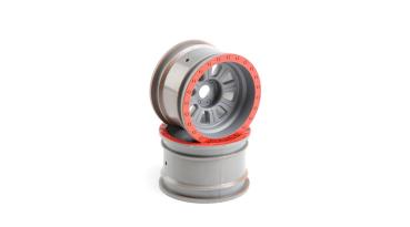 Losi Wheel, Silver (2): Super Rock Rey - LOS45027