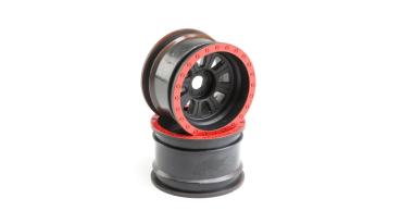 Losi Wheel, Black (2): Super Rock Rey - LOS45028