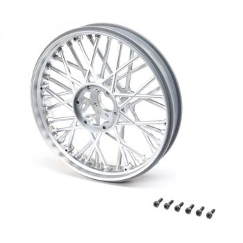 Losi Front Wheel Set Satin Chrome: Promoto-MX - LOS46002