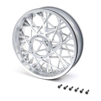 Losi Rear Wheel Set Satin Chrome: Promoto-MX - LOS46003