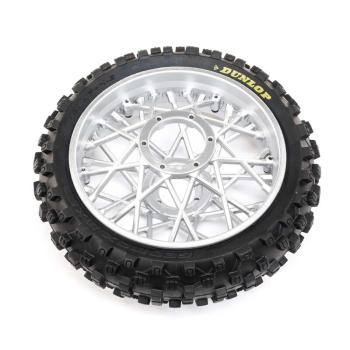 Losi Dunlop MX53 Rear Tire Mounted Chrome: Promoto-MX - LOS46007