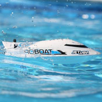 Proboat Jet Jam 12" Pool Racer, Brushed, White: RTR - PRB08031V2T2