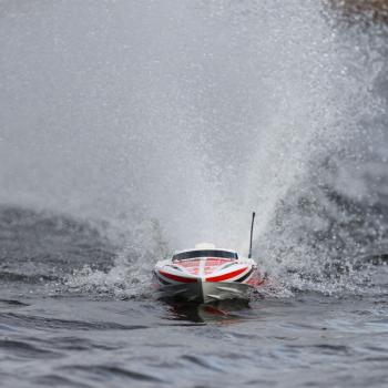 Proboat Impulse 32, V-Rumpf RC-Rennboot mit Brushless Motor, White/Red: RTR - PRB08037T2