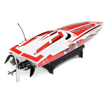 Proboat Impulse 32, V-Rumpf RC-Rennboot mit Brushless Motor, White/Red: RTR - PRB08037T2