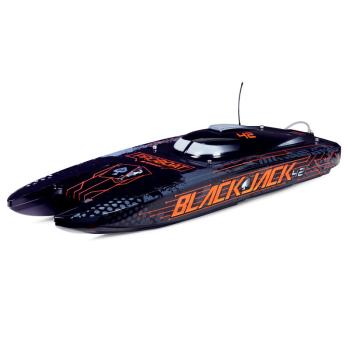 ProBoat Blackjack 42 8S Brushless Catamaran RTR: Black/Orange - PRB08043T1