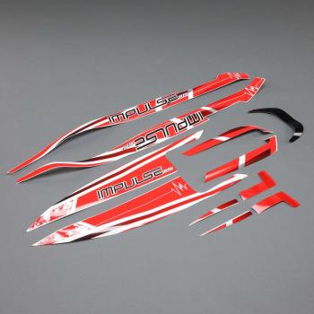 Proboat Decal Set White/Red: Impulse 32 - PRB289007