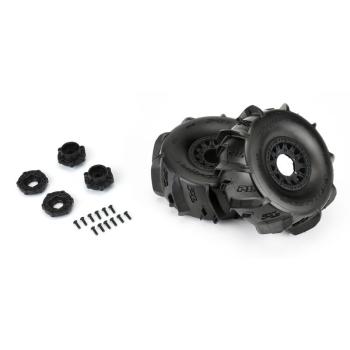 Proline 1/7 Dumont Sand/Snow F/R Tires MTD 17mm Black Raid (2): Mojave/UDR - PRO1018911