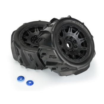 Proline 1/6 Dumont Snd/Snw Tires F/R MTD 24mm Blk Raid(2) - PRO1020210