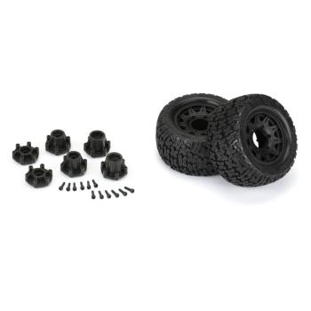Proline 1/10 Bonesaw F/R 2.8 MT Tires Mounted 12mm/14mm Black Raid (2) - PRO1023910