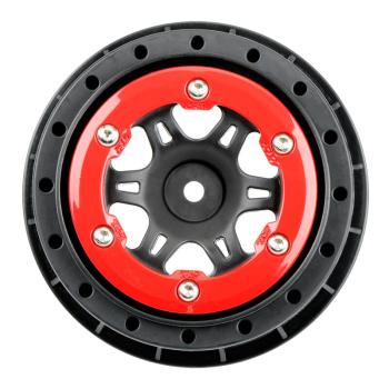 Proline Sixer 2.2/3.0 Red/Black Bead-Loc Fr Wheels(2):SLH - PRO271404