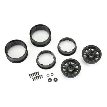Proline 1/10 Impluse F/R 2.2" 12mm Crawler Whls (2) Black - PRO280503