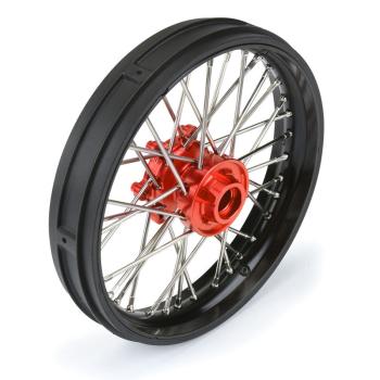 Proline 1/4 Pro-Spec Aluminum V2 Bead Front Wheel Black/Red (1): Promoto-MX - PRO283600T2