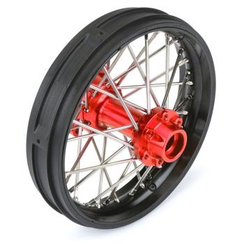 Proline 1/4 Pro-Spec Aluminum V2 Bead Rear Wheel Black/Red (1): Promoto-MX - PRO283700T2