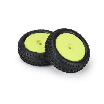 Proline Wedge Carpet Tires MTD Yellow Mini-B Front - PRO829812