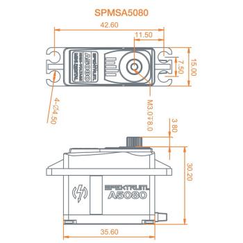 Spektrum A5080 MT/HS Mini Digital HV Servo - SPMSA5080