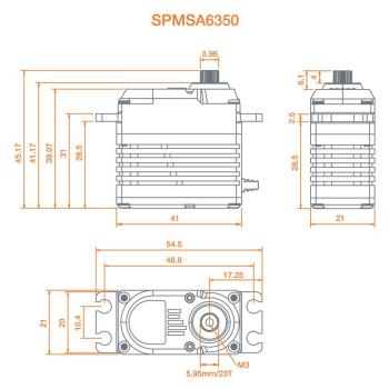 Spektrum A6350 Ultra Torque / High Speed Brushless HV Servo - SPMSA6350