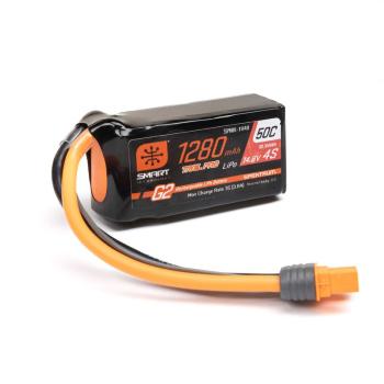 Spektrum 14.8V 1280mAh 4S 50C Smart G2 Trail Pro LiPo Battery: IC3 - SPMX-1048