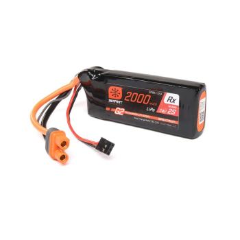 Spektrum 7.4V 2000mAh 2S 15C Smart G2 Receiver LiPo Battery: IC3 - SPMX-1054