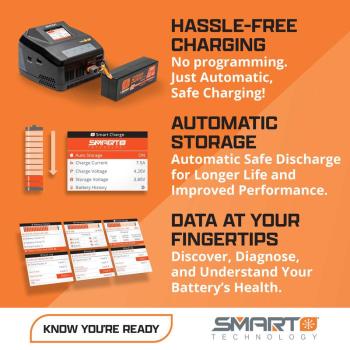 Spektrum 11.1V 1300mAh 3S 30C Smart G2 LiPo Battery: IC2 - SPMX-1089